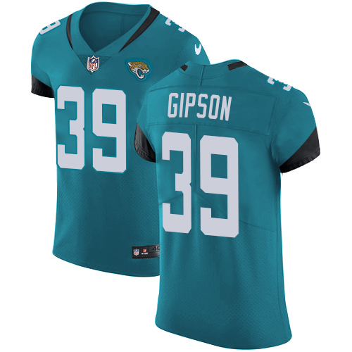 Nike Jaguars #39 Tashaun Gipson Teal Green Team Color Men's Stitched NFL Vapor Untouchable Elite Jersey